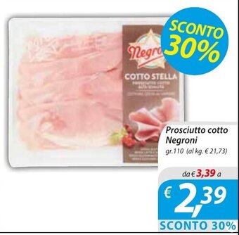 DiMeglio Prosciutto cotto Negroni gr.110 offerta