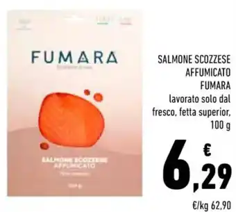 Conad SALMONE SCOZZESE AFFUMICATO FUMARA 100 g offerta