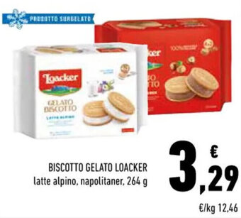 Conad BISCOTTO GELATO LOACKER latte alpino, napolitaner, 264 g offerta