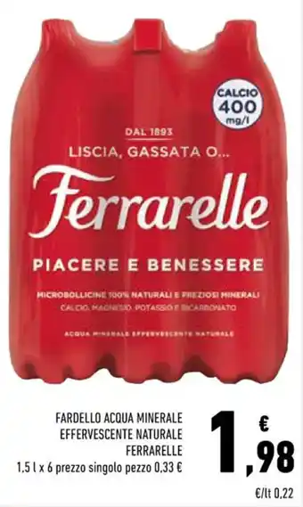Conad FARDELLO ACQUA MINERALE EFFERVESCENTE NATURALE FERRARELLE offerta