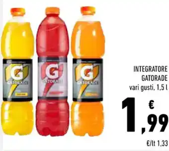 Conad INTEGRATORE GATORADE vari gusti, 1,5l offerta