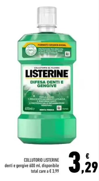 Conad COLLUTORIO LISTERINE denti e gengive 600 ml, disponibile offerta
