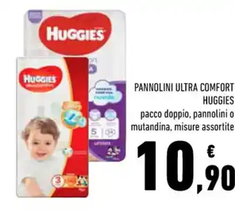 Conad PANNOLINI ULTRA COMFORT HUGGIES pacco doppio, pannolini o mutandina, misure assortite offerta