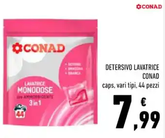 Conad DETERSIVO LAVATRICE CONAD caps, vari tipi, 44 pezzi offerta