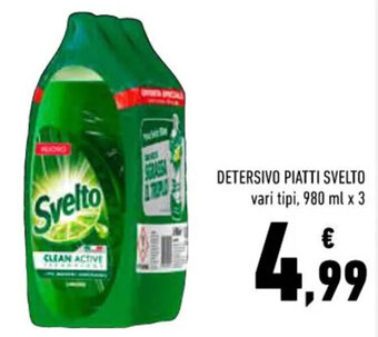 Conad DETERSIVO PIATTI SVELTO vari tipi, 980 ml x 3 offerta
