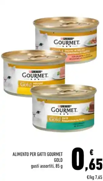 Conad ALIMENTO PER GATTI GOURMET GOLD gusti assortiti, 85 g offerta