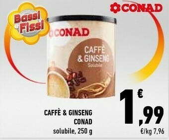 Conad Conad - Ginseng & Caffè Solubile 250 G(ml) offerta