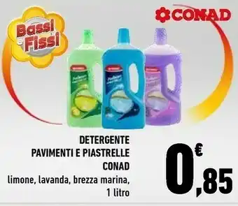 Conad Conad Detergente Pavimenti E Piastrelle Limone/ Lavanda/ Brezza Marina offerta