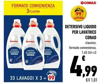 Conad Conad Detersivo Liquido Per Lavatrice Classico / Formato Convenienza offerta