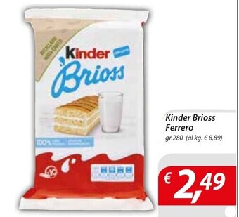 DiMeglio Kinder Brioss Ferrero gr. 280 offerta