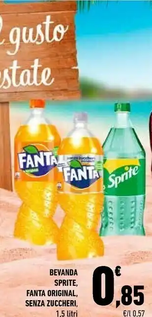 Conad Bevanda Sprite Fanta Original Senza Zuccheri offerta