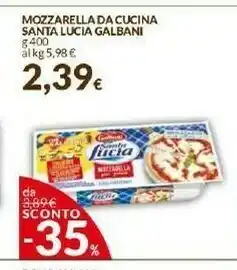 Doro Supermercati Galbani Santa Lucia Mozzarella offerta