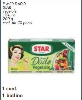 Conad Margherita IL MIO DADO STAR vegetale, classico 200 g conf. da 20 pezzi offerta
