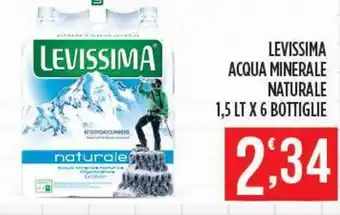 Supermercato Pollio LEVISSIMA ACQUA MINERALE NATURALE 1,5 LT X 6 BOTTIGLIE offerta