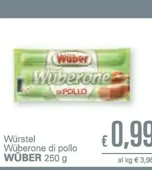 Unes Wuber Wurstel Di Pollo offerta