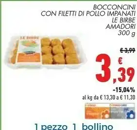 Conad City Amadori Le Birbe Bocconcini Di Pollo 300 G(ml) offerta