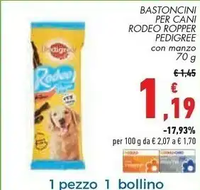 Pedigree Bastoncini Per Cani Rodeo Ropper Con Manzo