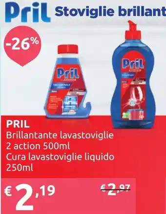 Ipersoap PRIL Brillantante lavastoviglie 2 action 500ml offerta
