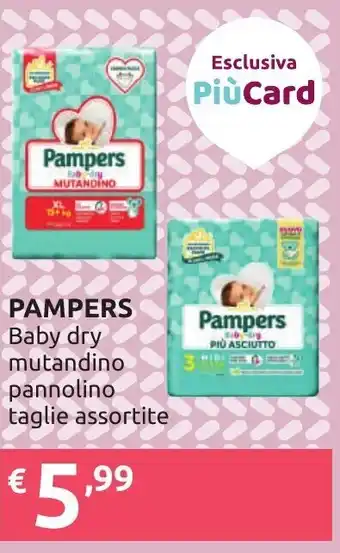 PAMPERS Baby dry mutandino pannolino taglie assortite