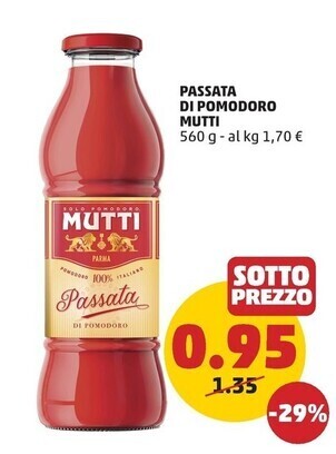 PENNY Mutti passata di pomodoro offerta