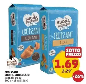 PENNY La buona pasticceria croissant crema , cioccolato offerta