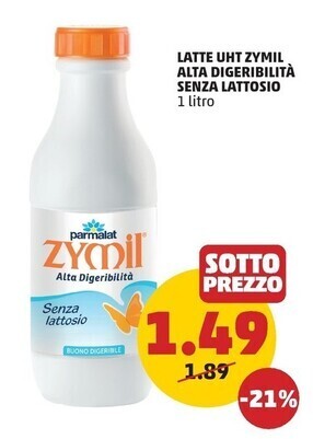 PENNY Parmalat latte uht zymil alta digeribilità senza lattosio offerta