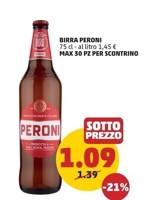 PENNY Peroni birra offerta