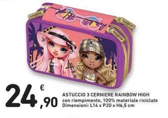 Conad ASTUCCIO 3 CERNIERE RAINBOW HIGH offerta