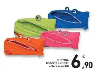 Conad BUSTINA MONSTER ZIPPIT colori assortiti offerta