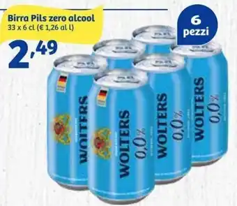 In'S Mercato Birra Pils zero alcool 33 x 6 cl offerta
