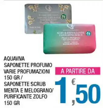 Aquaviva Saponette Profumo 150gr/Saponette Scrub/Purificante Zolfo 150gr