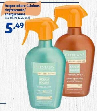 In'S Mercato Acqua solare Clinians rinfrescante/ energizzante 450 ml offerta