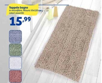 In'S Mercato Tappeto bagno in microfibra. Misura 50x120 cm, colori assortiti offerta