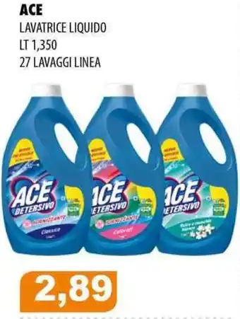 ACE LAVATRICE LIQUIDO LT 1,350 27 LAVAGGI LINEA