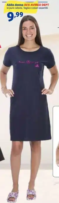 In'S Mercato Abito donna AVX AVIREX DEPT in puro cotone. Taglie e colori assortiti offerta