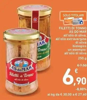 Spazio Conad Asdomar filetti di tonno offerta