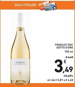 Spazio Conad Gotto d'oro frascati doc offerta