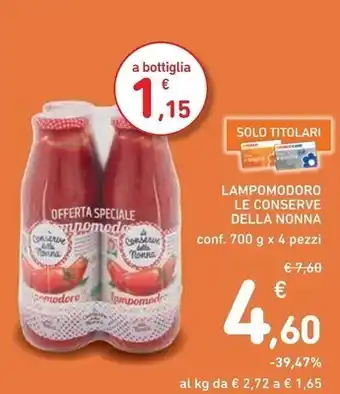 Spazio Conad Le conserve della nonna lampomodoro offerta