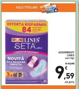 Spazio Conad Lines assorbenti offerta