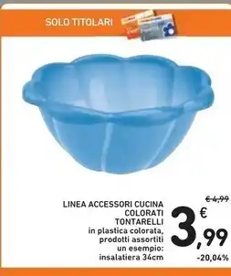 Spazio Conad Tontarelli linea accessori cucina colorati offerta