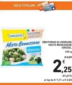 Spazio Conad Orogel contorno di verdure misto benesere offerta