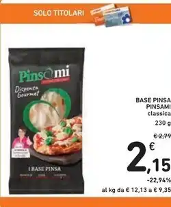 Spazio Conad Pinsami base pinsa offerta