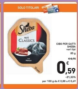 Spazio Conad Sheba cibo per gatti offerta