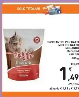 Spazio Conad Morando croccantini per gatti miglior gatto offerta