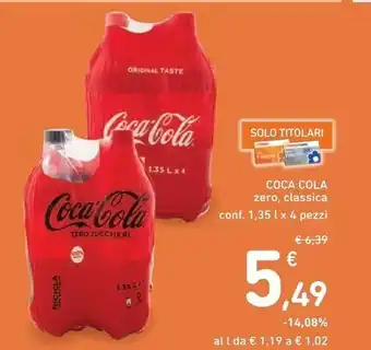 Spazio Conad Coca cola zero offerta