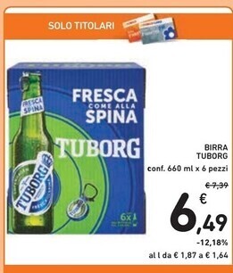 Spazio Conad Tuborg birra offerta