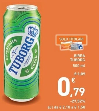 Spazio Conad Tuborg birra offerta