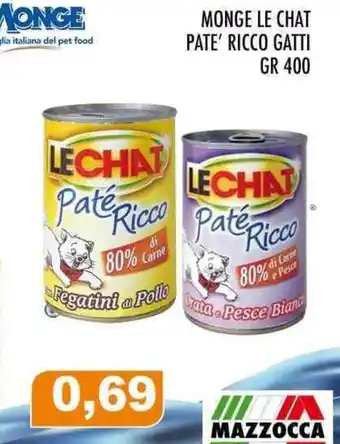 MONGE LE CHAT PATE' RICCO GATTI GR 400