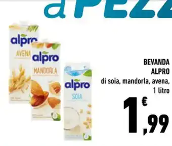 Conad BEVANDA ALPRO di soia, mandorla, avena, 1 litro offerta