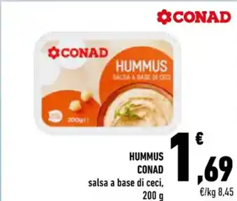 Conad HUMMUS CONAD salsa a base di ceci, 200 g offerta